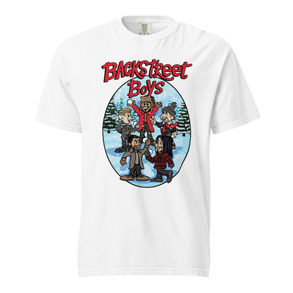 Backstreet Boys A Very Backstreet Christmas Mineral Wash Officially Licensed Mens T Shirt White