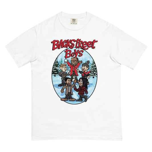 Backstreet Boys A Very Backstreet Christmas Mineral Wash Officially Licensed Mens T Shirt White