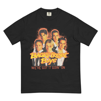 Backstreet Boys Goin On Mineral Wash Officially Licensed Mens T Shirt Black