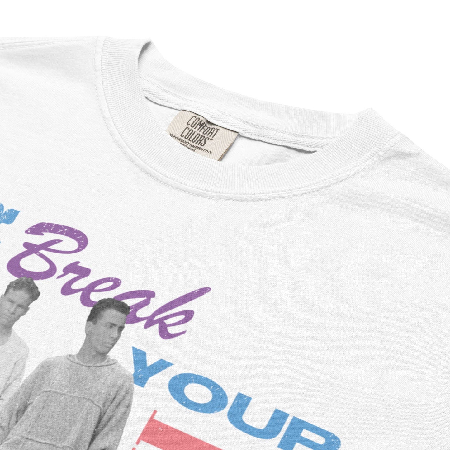 Backstreet Boys Never Break Mineral Wash Officially Licensed Mens T Shirt White