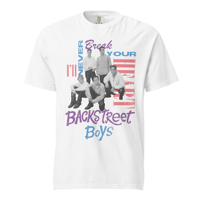 Backstreet Boys Never Break Mineral Wash Officially Licensed Mens T Shirt White