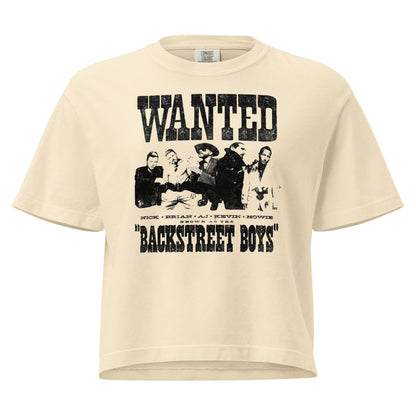 Backstreet Boys Wanted Mineral Wash Womens Crop Top Shirt