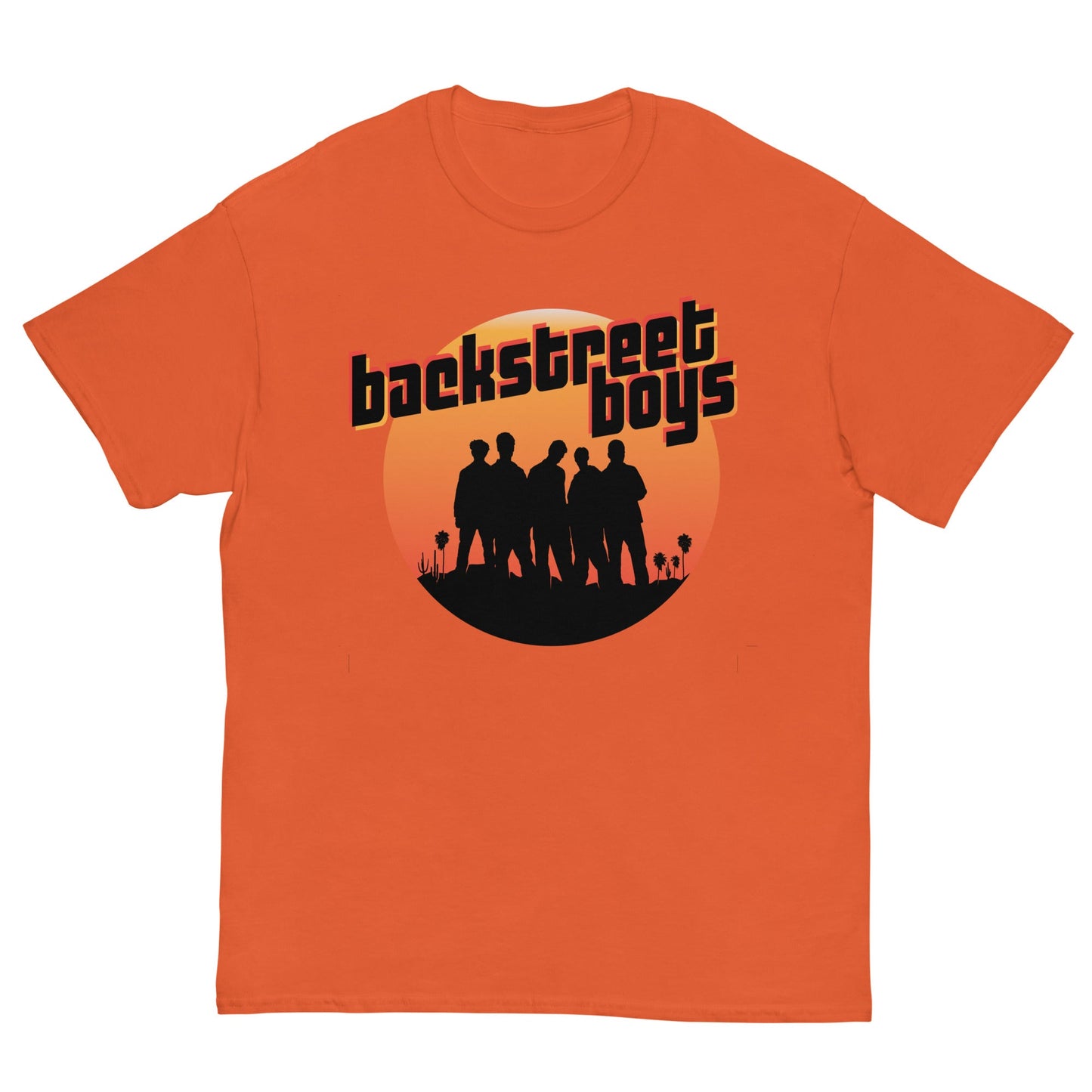 Backstreet Boys Coachella Sunset Officially Licensed Mens T Shirt Orange