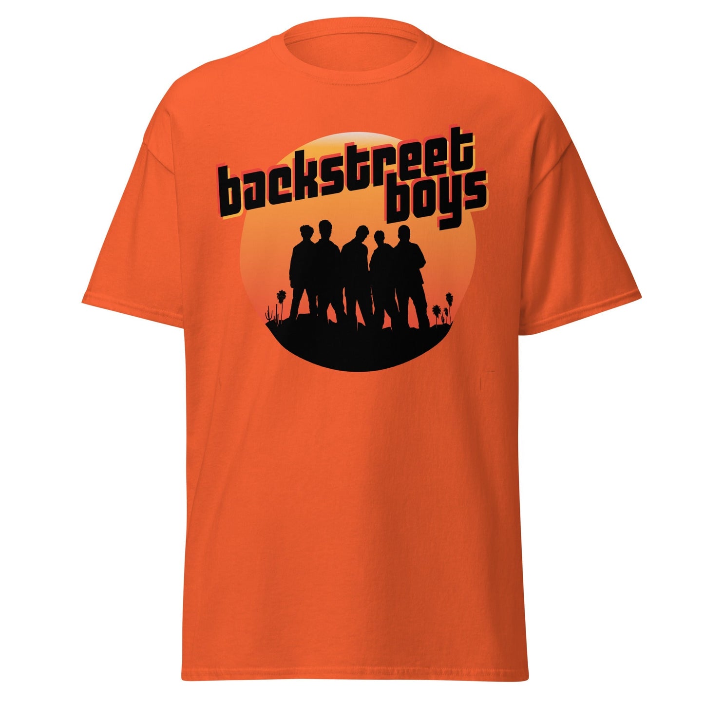 Backstreet Boys Coachella Sunset Officially Licensed Mens T Shirt Orange