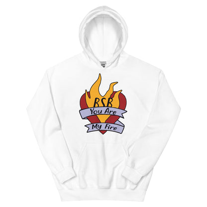 Backstreet Boys Hand Sketched Fire Officially Licensed Hoodie Sweatshirt White