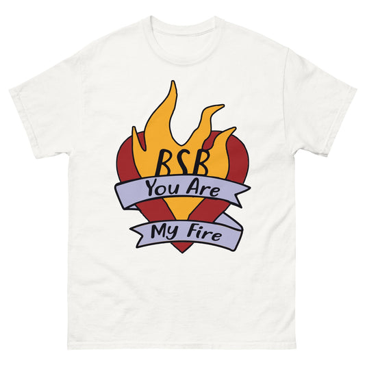 Backstreet Boys Hand Sketched Fire Officially Licensed Mens T Shirt White