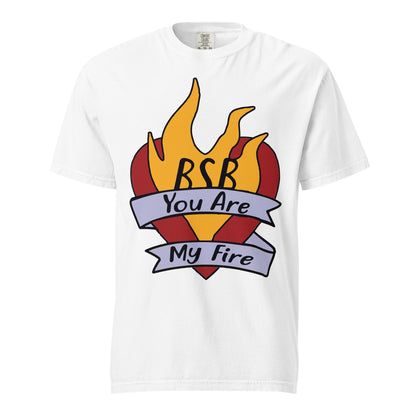 Backstreet Boys Hand Sketched Fire Mineral Wash Officially Licensed Mens T Shirt White