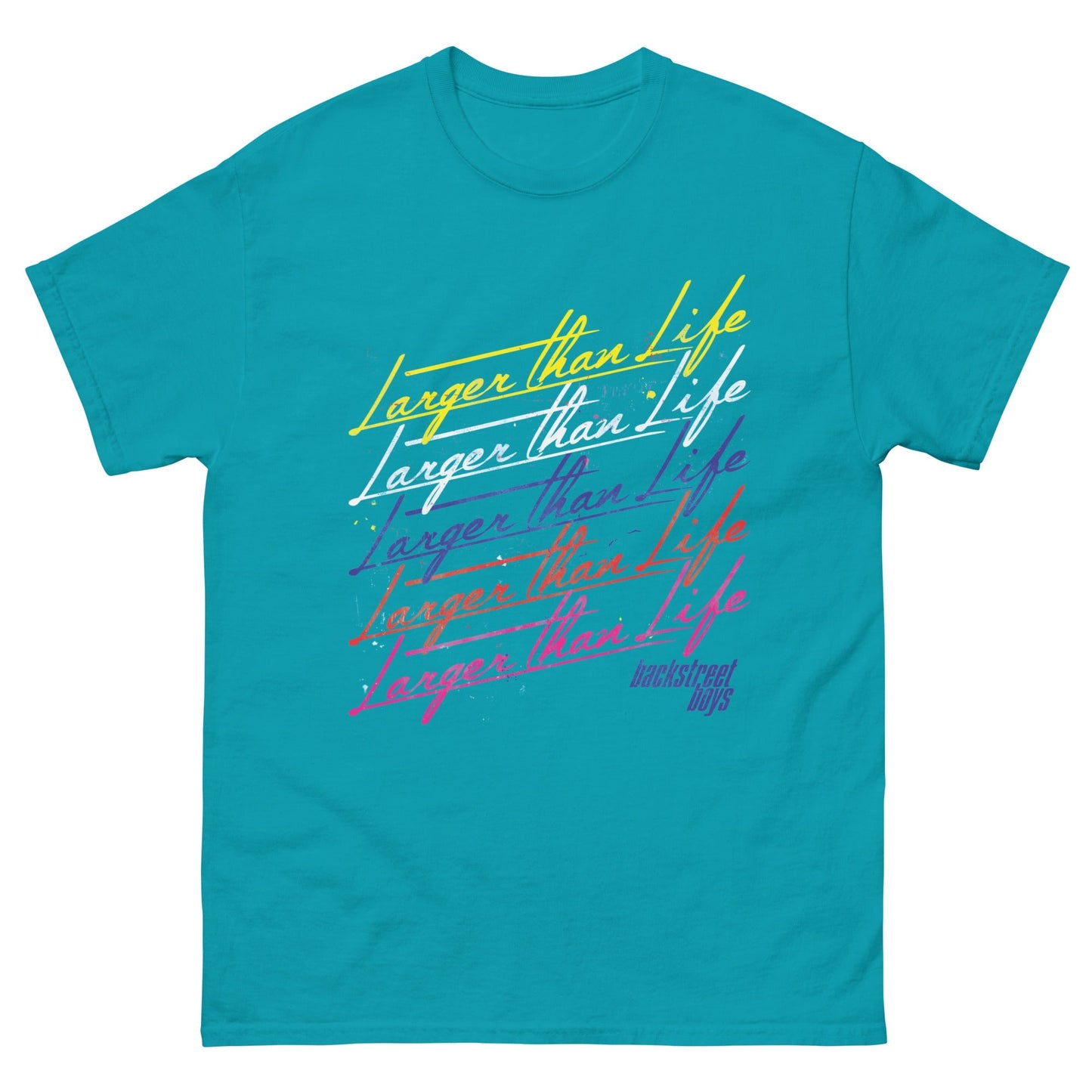 Backstreet Boys Larger Than Life Officially Licensed Mens T Shirt Teal