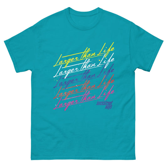 Backstreet Boys Larger Than Life Officially Licensed Mens T Shirt Teal