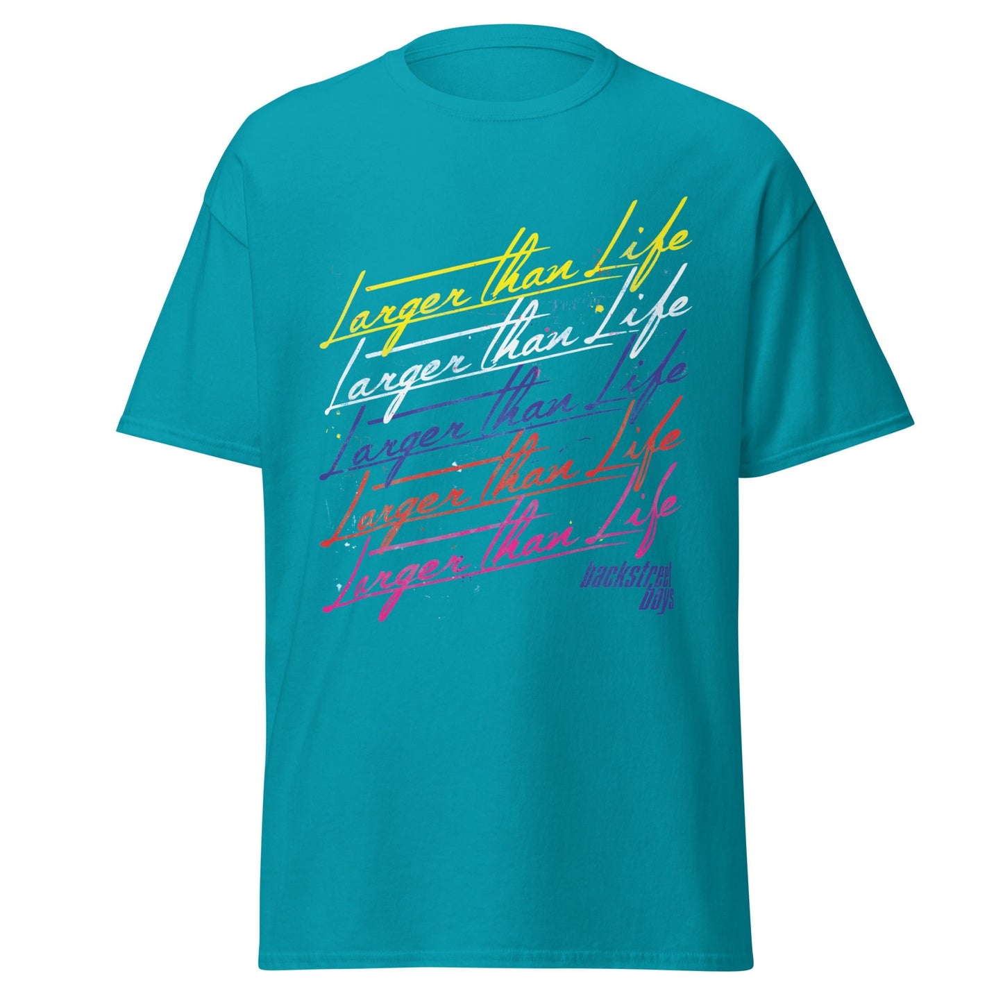 Backstreet Boys Larger Than Life Officially Licensed Mens T Shirt Teal