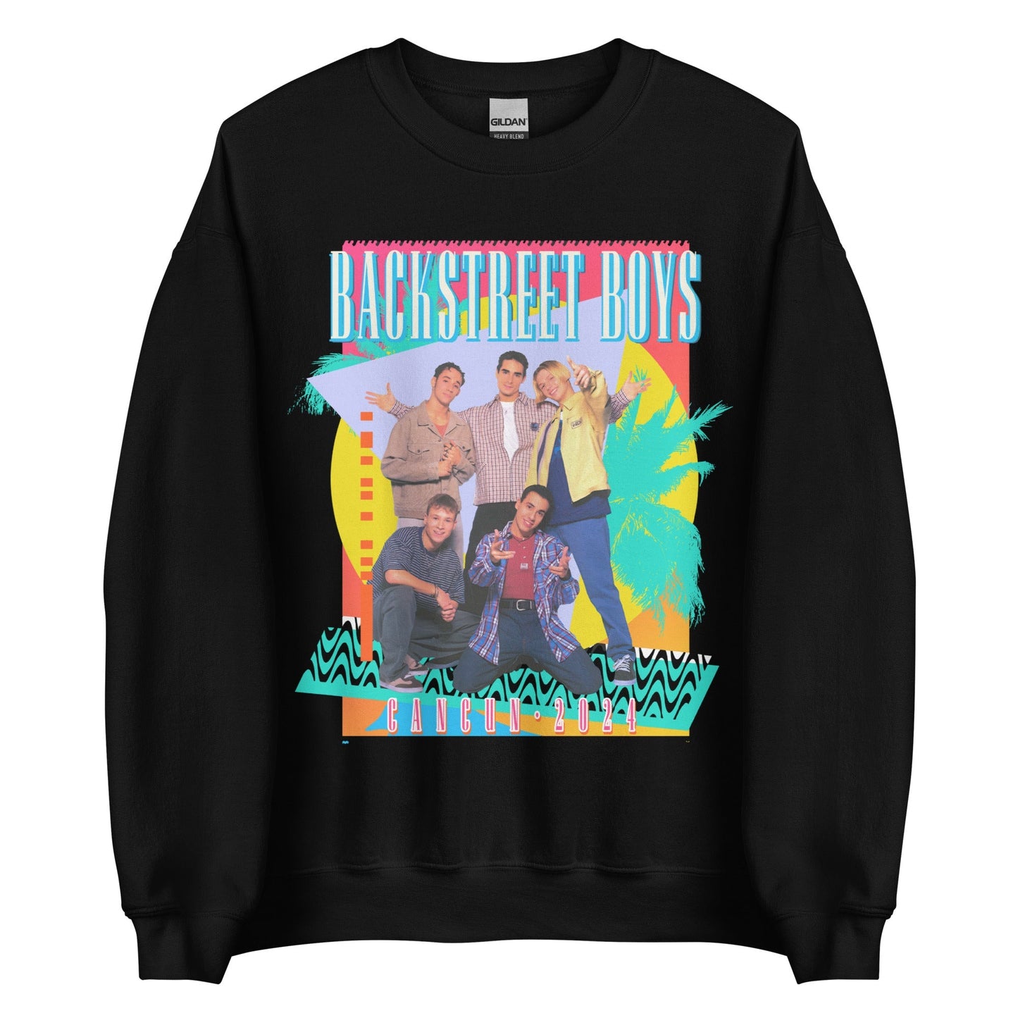 Backstreet Boys Cancun 2024 Officially Licensed Crewneck Sweatshirt Black