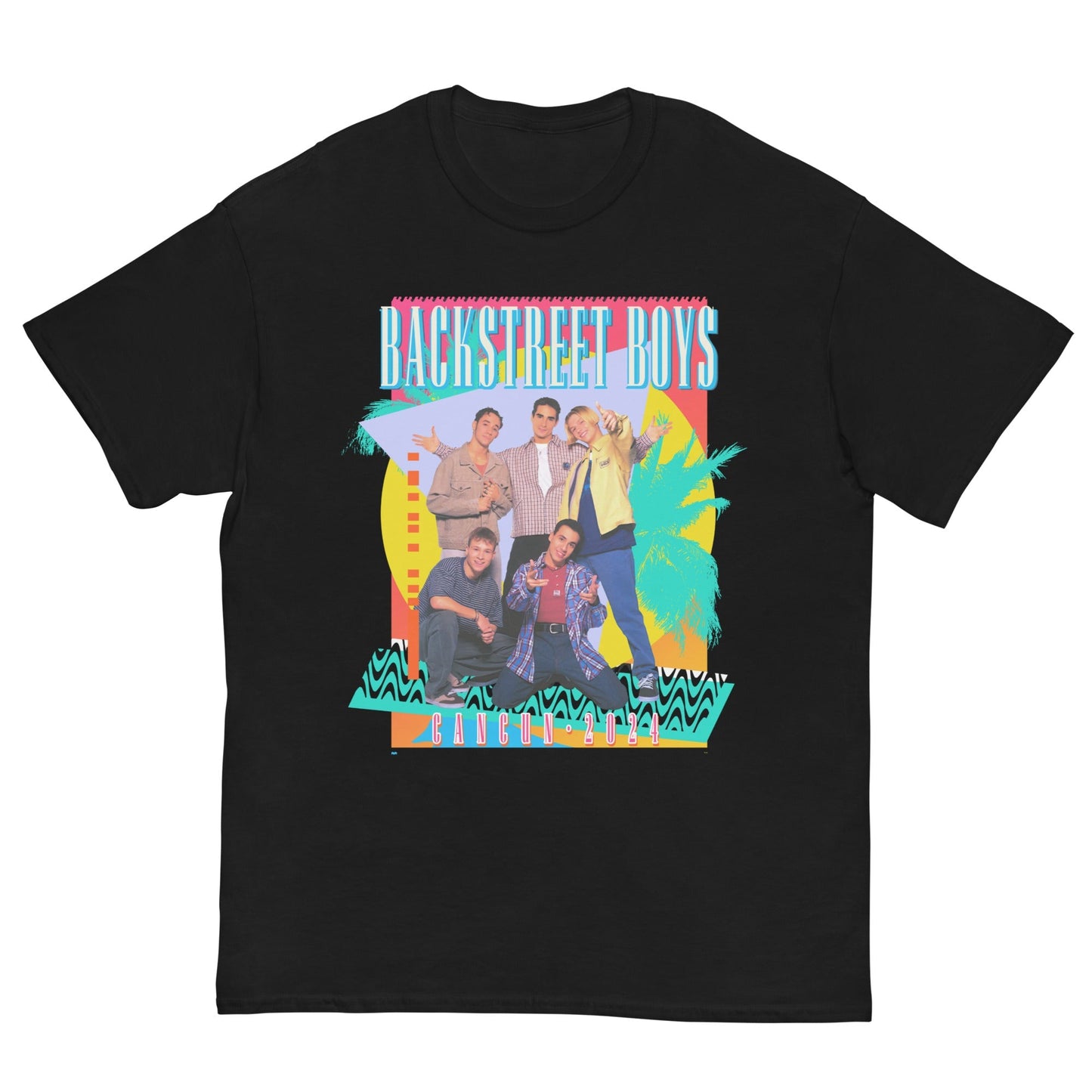 Backstreet Boys Cancun 2024 Officially Licensed Mens T Shirt Black