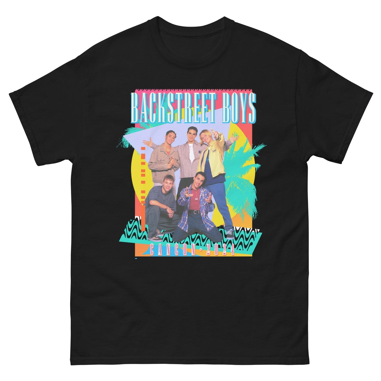 Backstreet Boys Cancun 2024 Officially Licensed Mens T Shirt Black