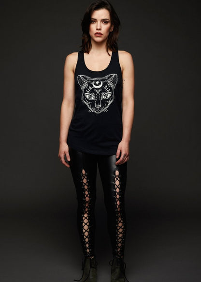 Witchy Woman Black Cat Tank Top