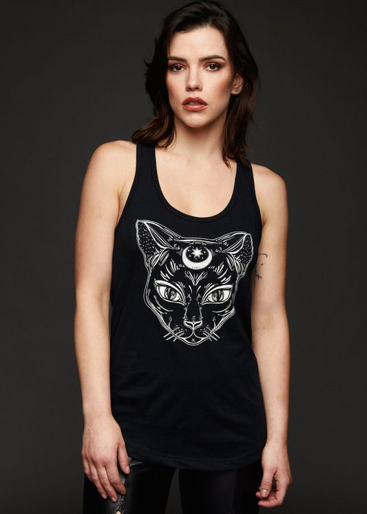 Witchy Woman Black Cat Tank Top