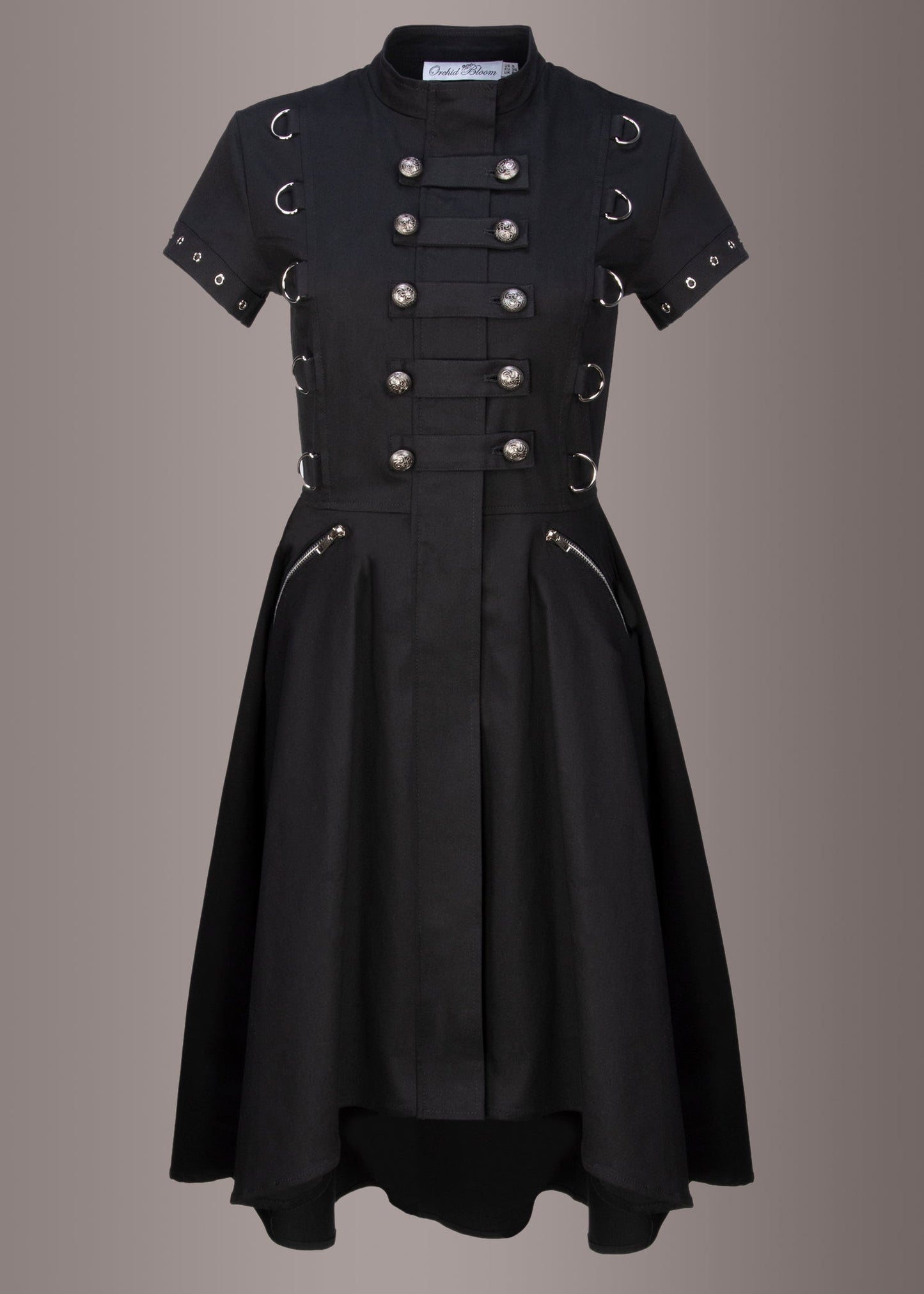 Black Goth Dress with Corset Lacing