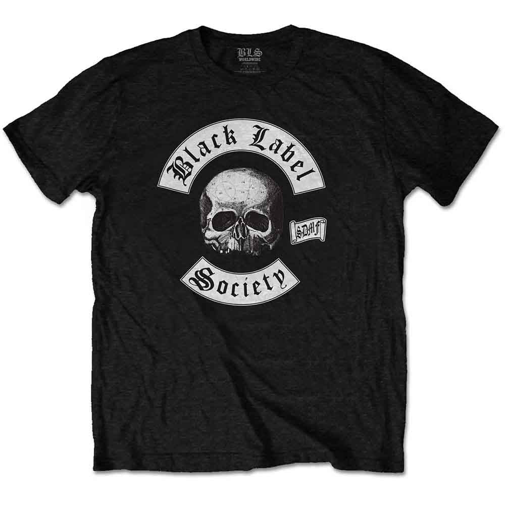 Black Label Society Skull Logo Mens T Shirt Black Officially Licensed