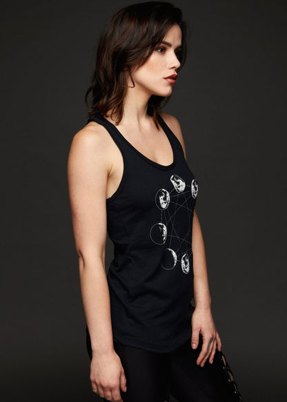 Twilight Galaxy Moon Phases Tank Top