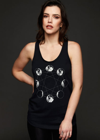 Twilight Galaxy Moon Phases Tank Top