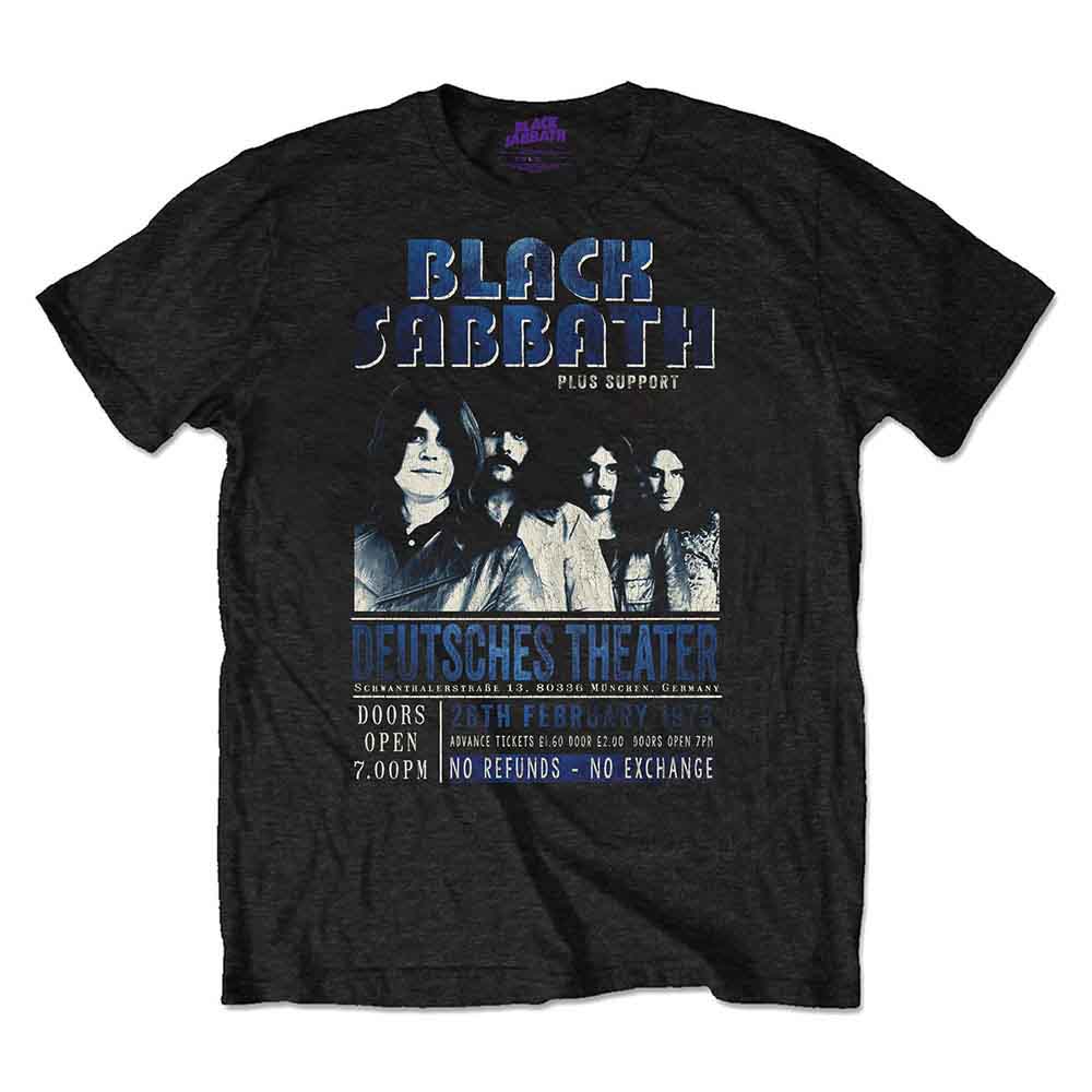 Black Sabbath Deutsches '73 [T-Shirt] Officially Licensed