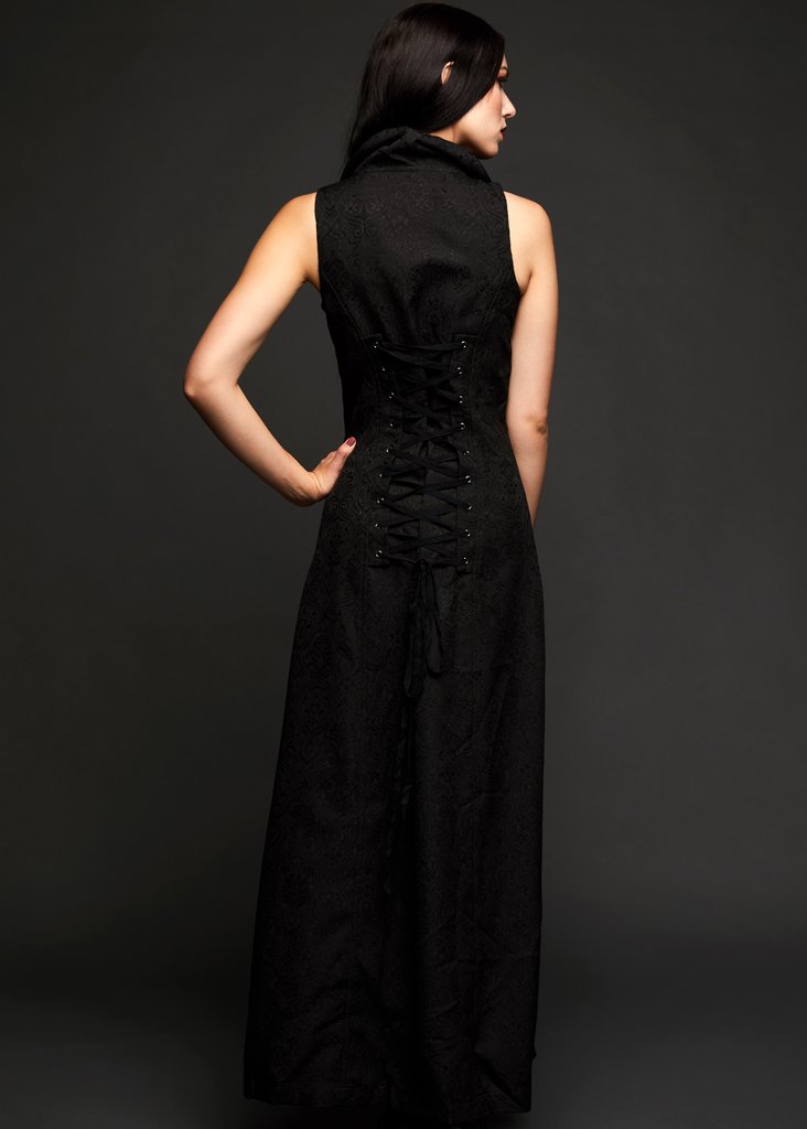 Black Long Sleeveless Gothic Coat