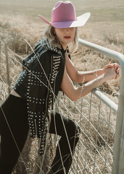 Rock On Black Studded Moto Jacket