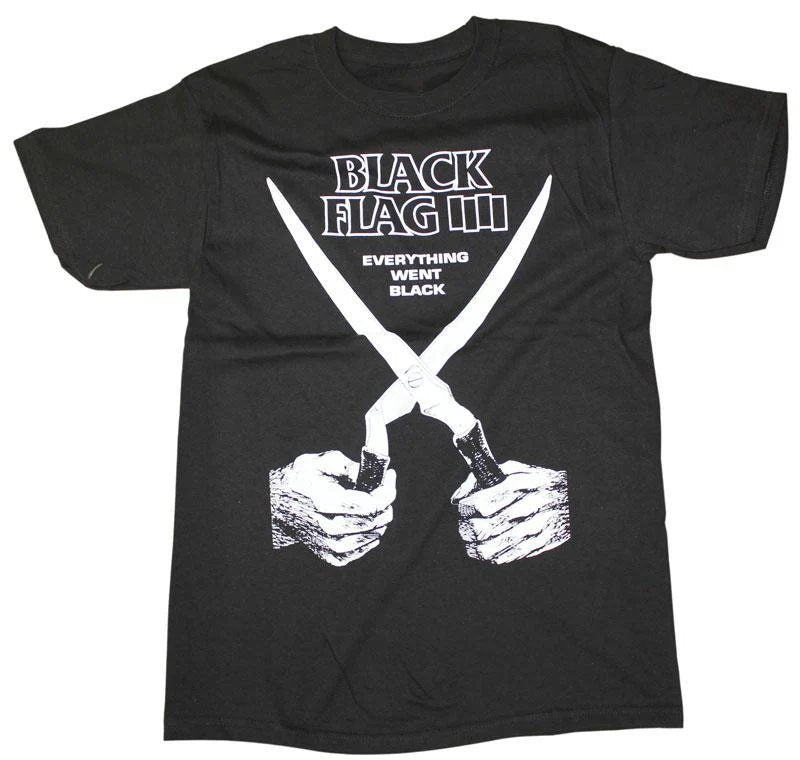 Black Flag Band T-shirt Everything went Black Album Tee SST Records