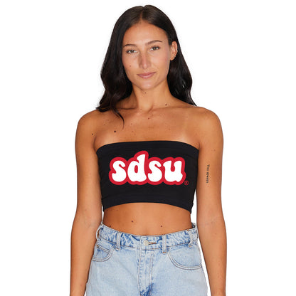 San Diego State Aztecs Black Womens Bandeau Top Officially Licensed