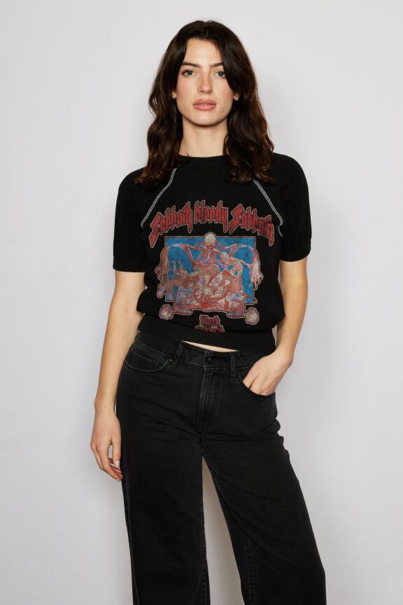 Black Sabbath Bloody Sabbath Raglan T Shirt Black