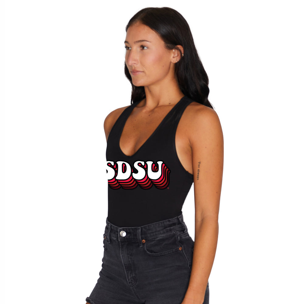 San Diego State Aztecs Black Womens Bodysuit Officially Licensed
