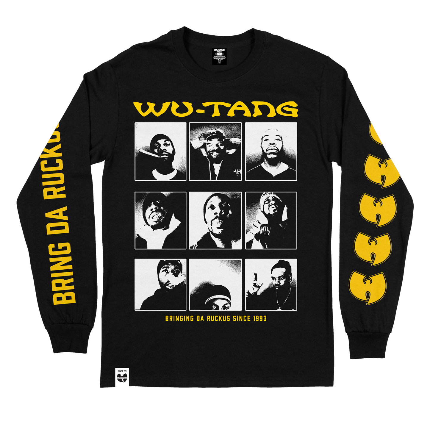 Wu-Tang Clan Officially Licensed 9 Diagrams Long Sleeve Mens T Shirt Black