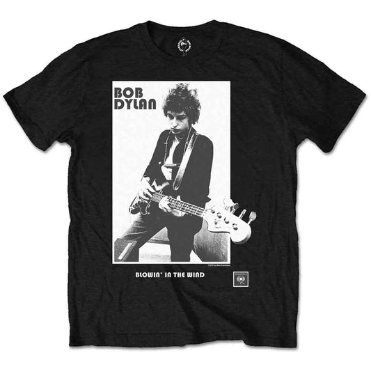 Bob Dylan Blowing in the Wind T Shirt Black Officially Licensed