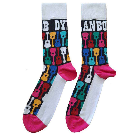 Bob Dylan Guitar Pattern Socks Officially Licensed