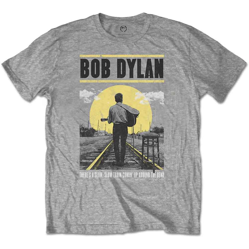 Bob Dylan Slow Train T Shirt Grey Officially Licensed