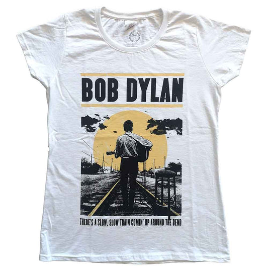 Bob Dylan Slow Train Officially Licensed Womens T Shirt White