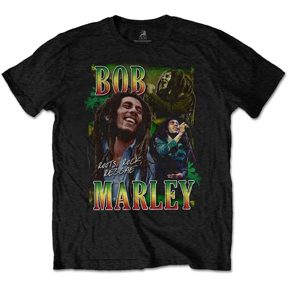 Bob Marley Roots, Rock, Reggae Homage Mens T Shirt Officially Licensed