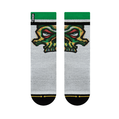 Bobby Brown Green Skull Youth Crew Sock