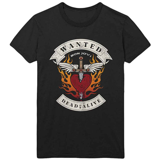 Bon Jovi Wanted Flames [T-Shirt]