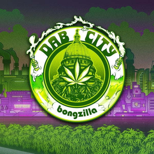 BONGZILLA - Dab City (Striped Violet/White/Green Vinyl) [Vinyl] Vinyl Record