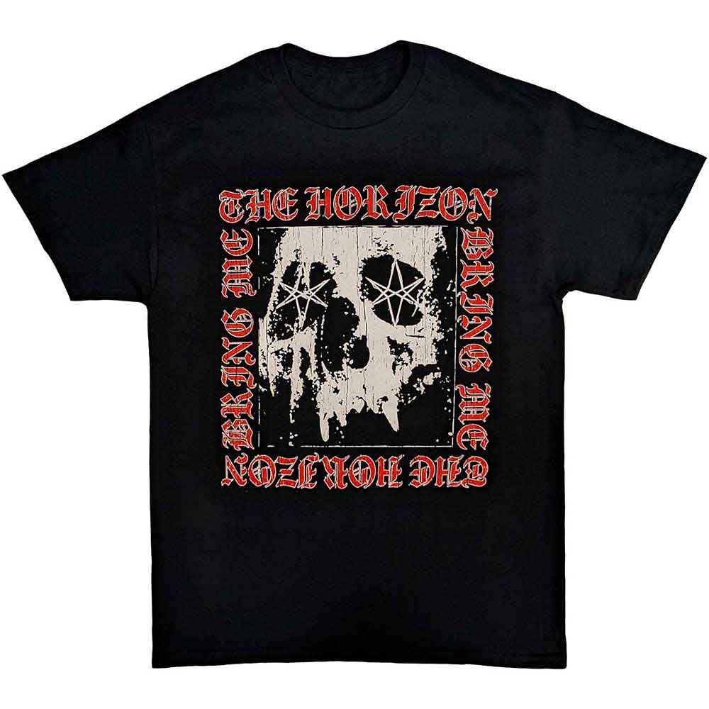 Bring Me The Horizon Metal Logo Skull Mens T Shirt Officially Licensed