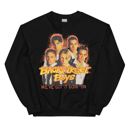 Backstreet Boys Goin On Officially Licensed Crewneck Sweatshirt Black