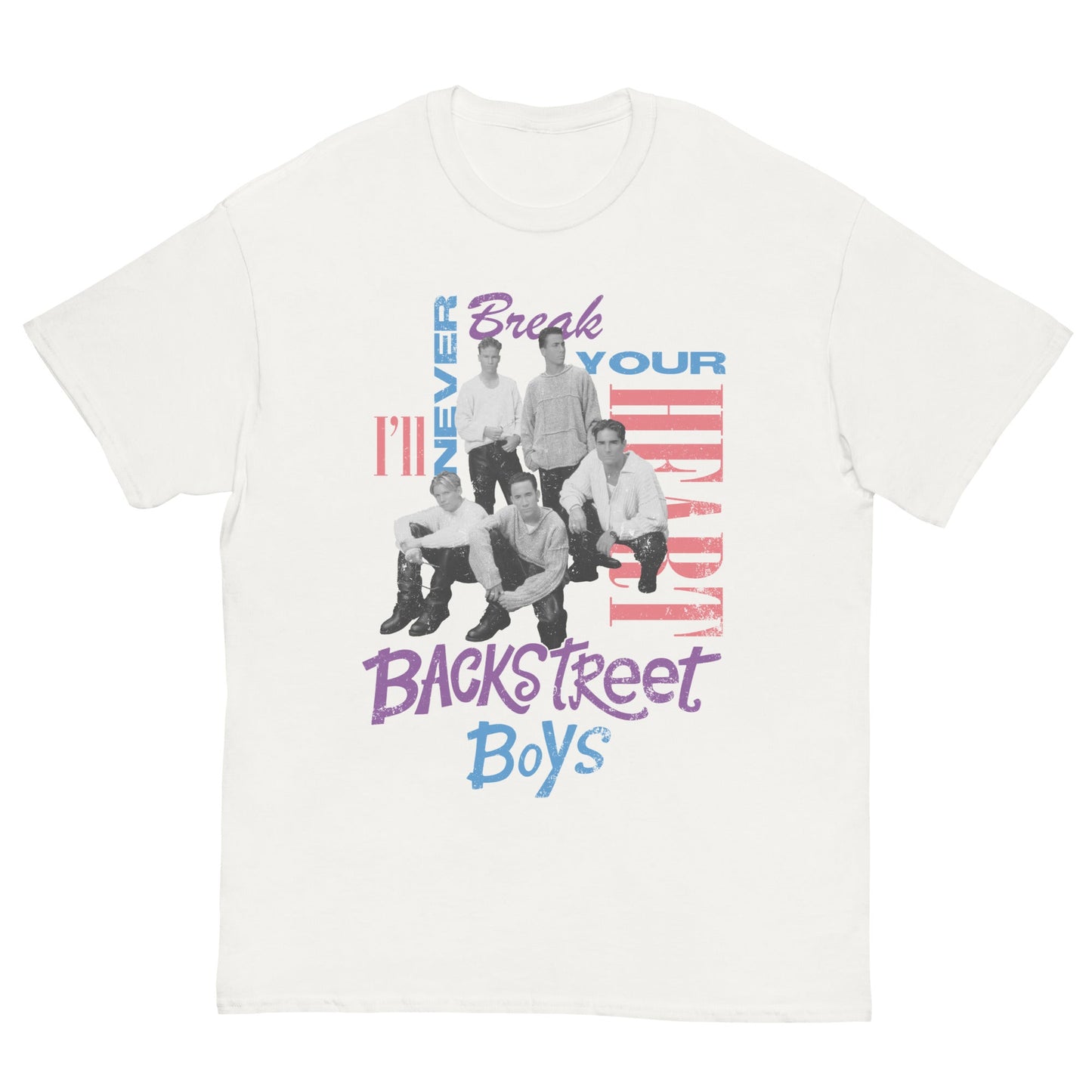Backstreet Boys Never Break Officially Licensed Mens T Shirt White