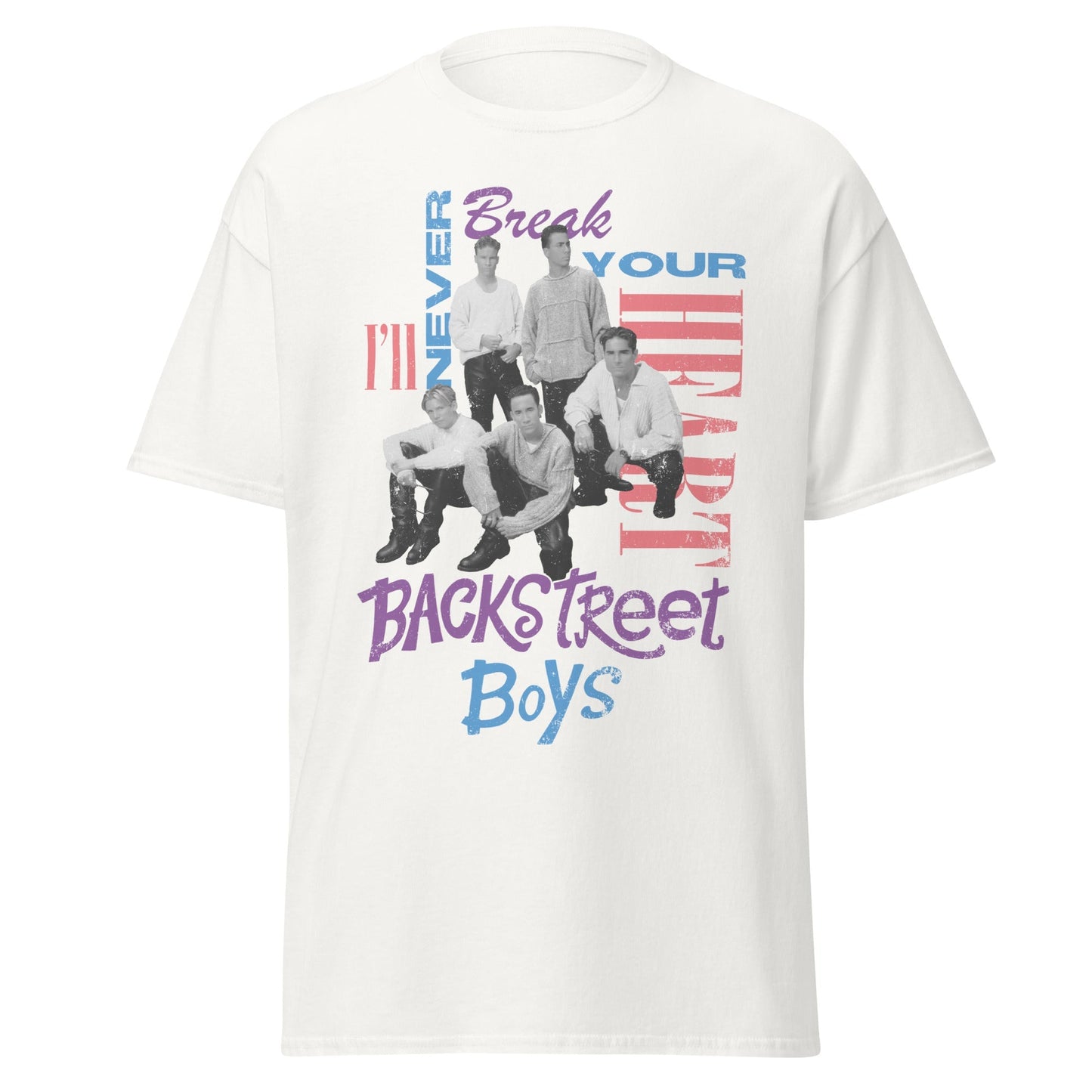 Backstreet Boys Never Break Officially Licensed Mens T Shirt White