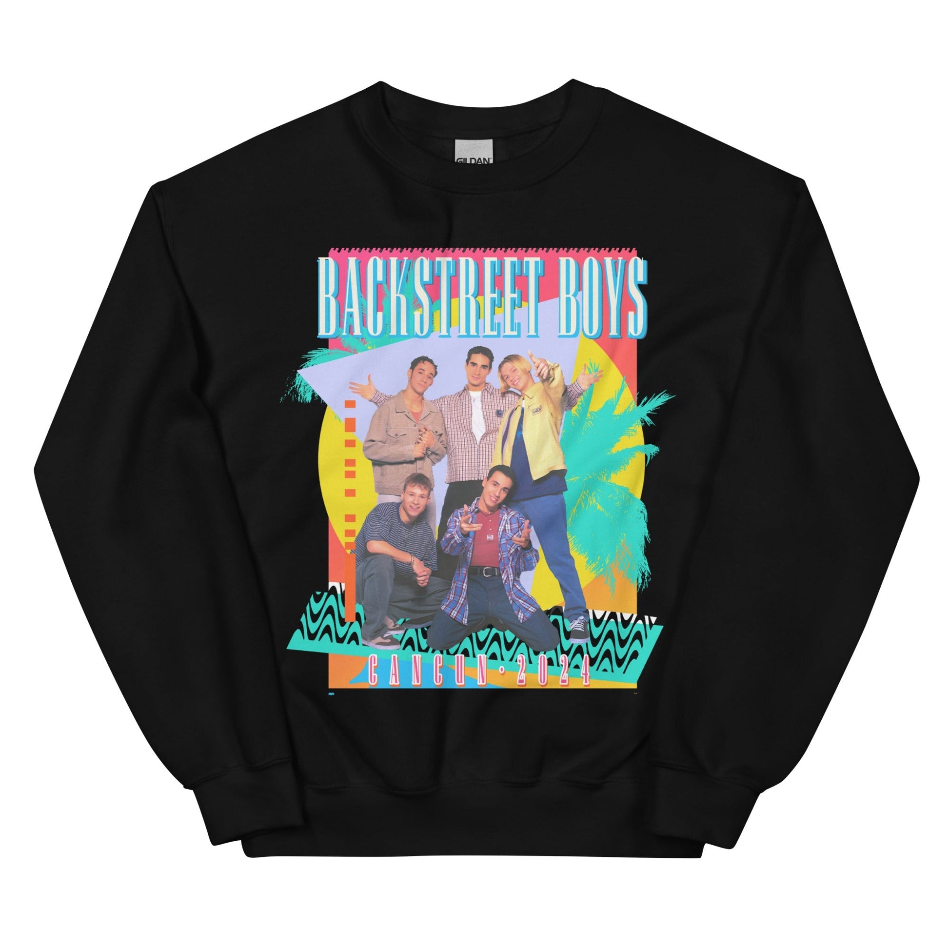 Backstreet Boys Cancun 2024 Officially Licensed Crewneck Sweatshirt Black