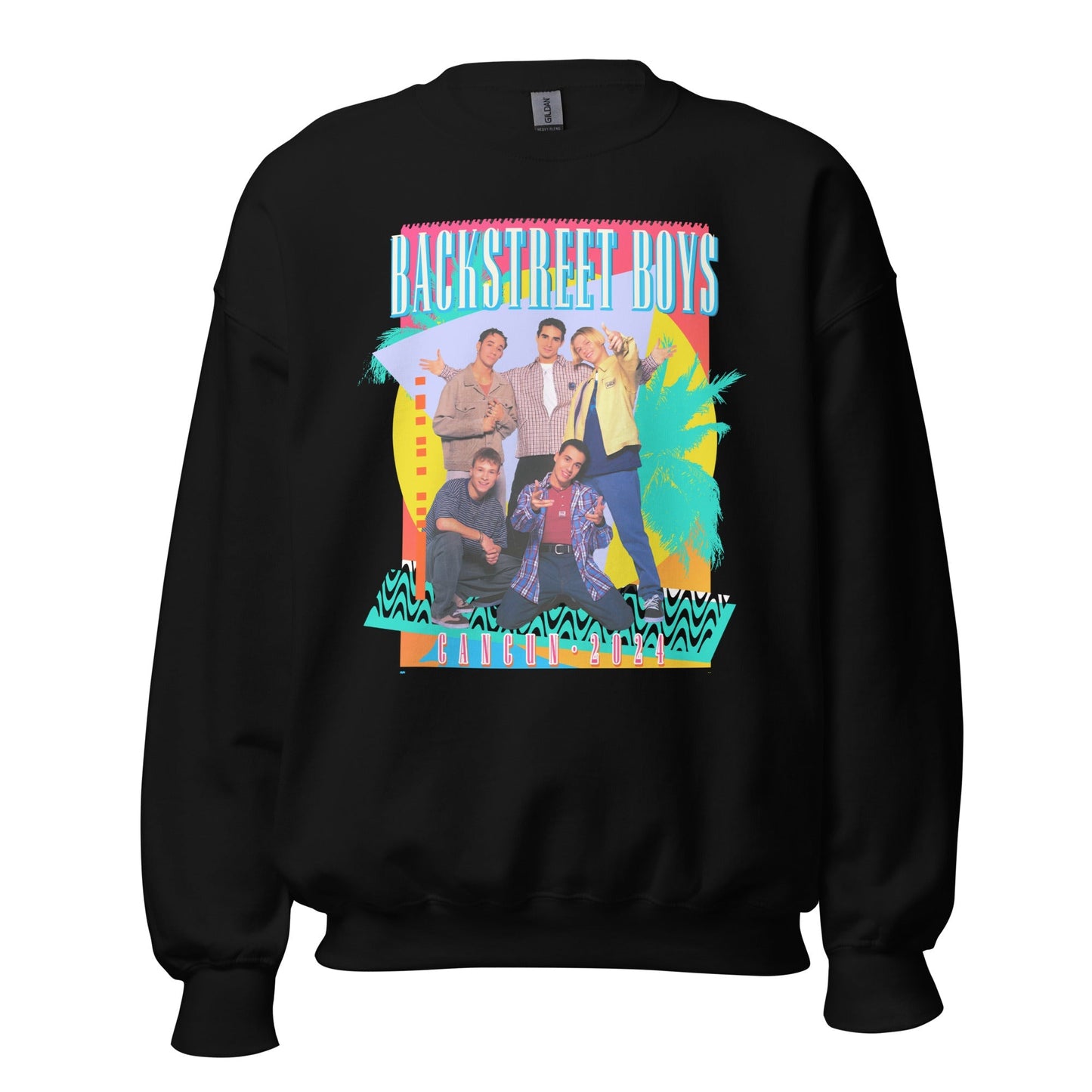 Backstreet Boys Cancun 2024 Officially Licensed Crewneck Sweatshirt Black