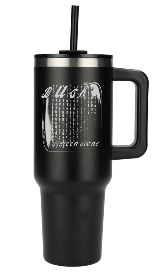 Bush 40oz Tumbler Drinking Cup With Lid and Straw Black