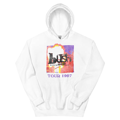 Bush Razorblade Suitcase Officially Licensed Hoodie Sweatshirt White