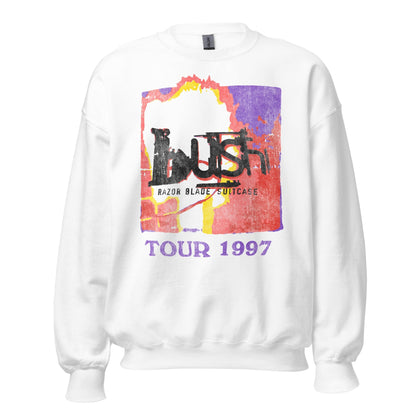 Bush Razorblade Suitcase Officially Licensed Crewneck Sweatshirt White
