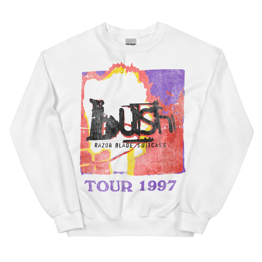 Bush Razorblade Suitcase Officially Licensed Crewneck Sweatshirt White