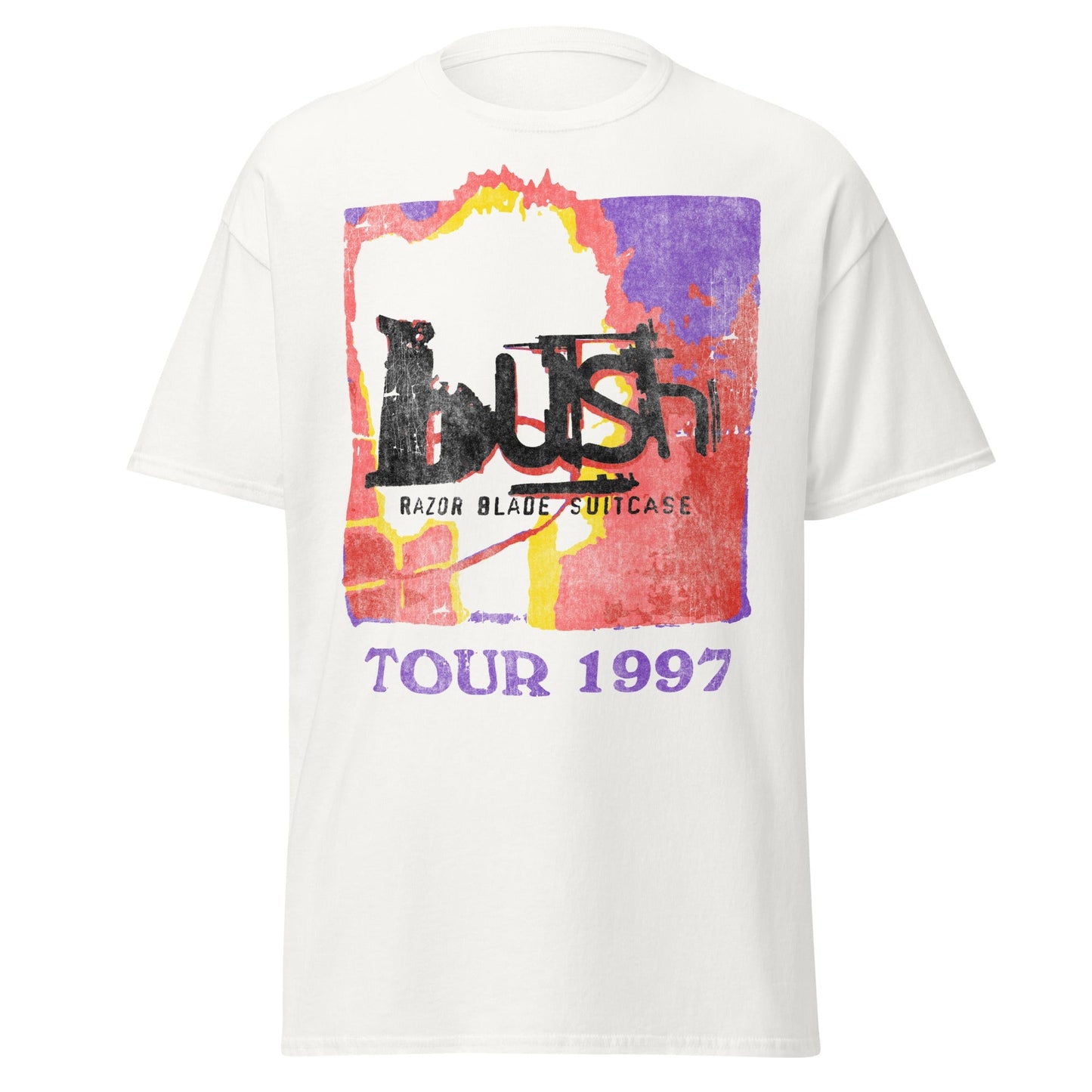 Bush Razorblade Suitcase Officially Licensed Mens T Shirt White